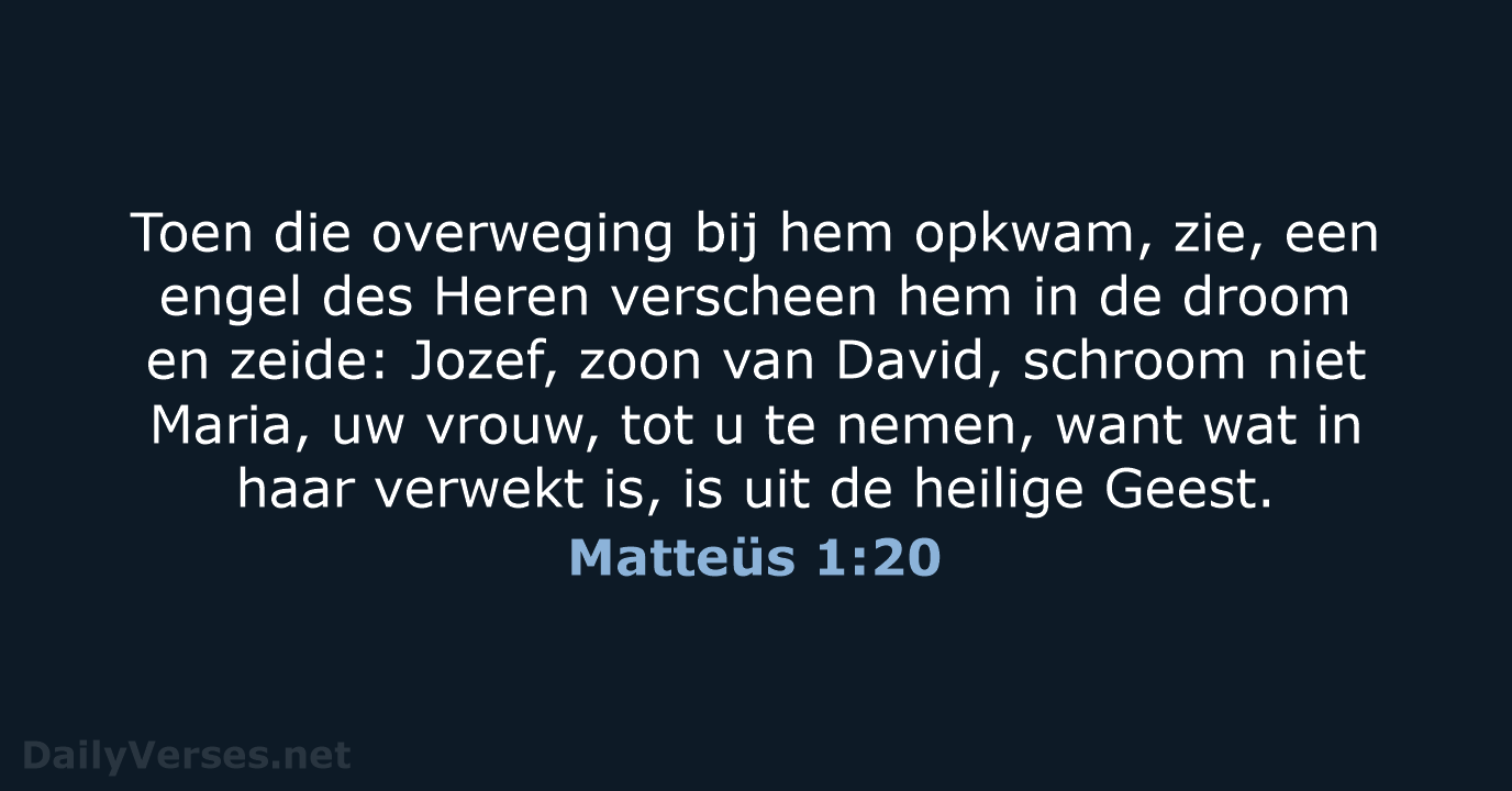 Matteüs 1:20 - NBG