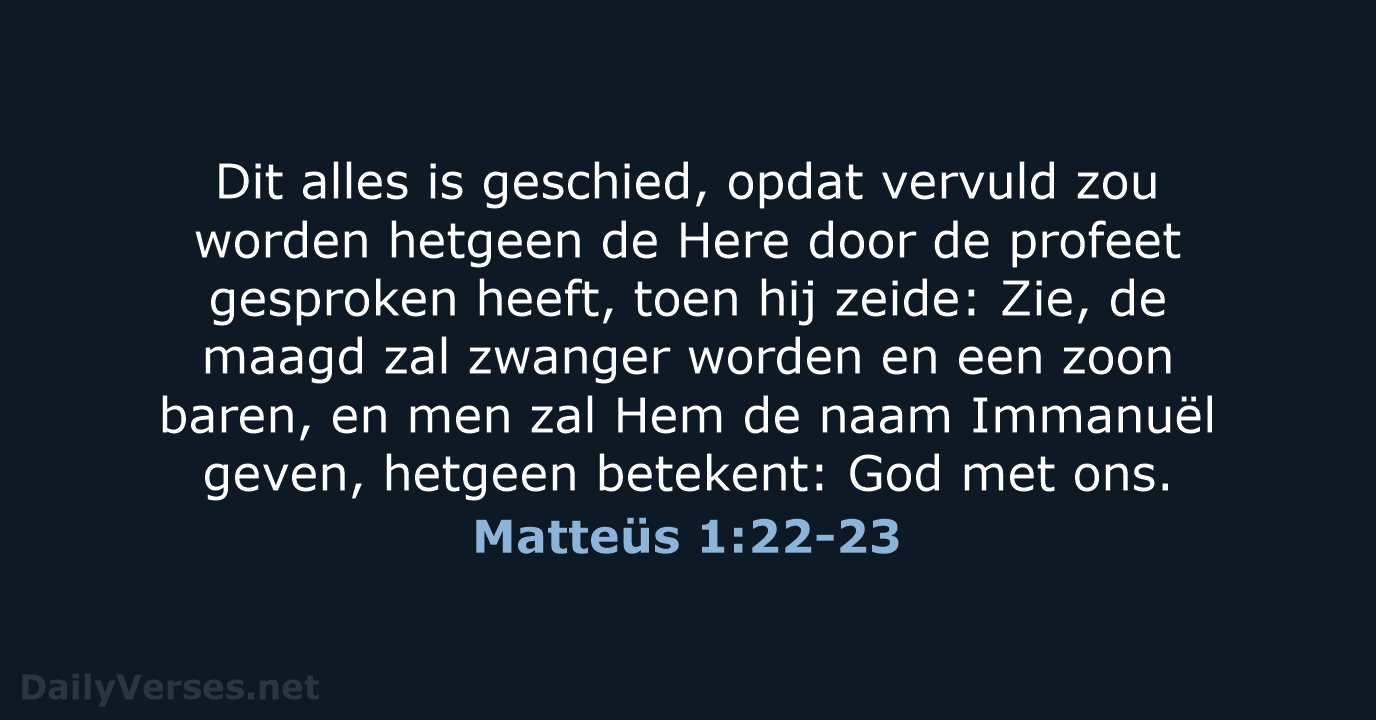 Matteüs 1:22-23 - NBG