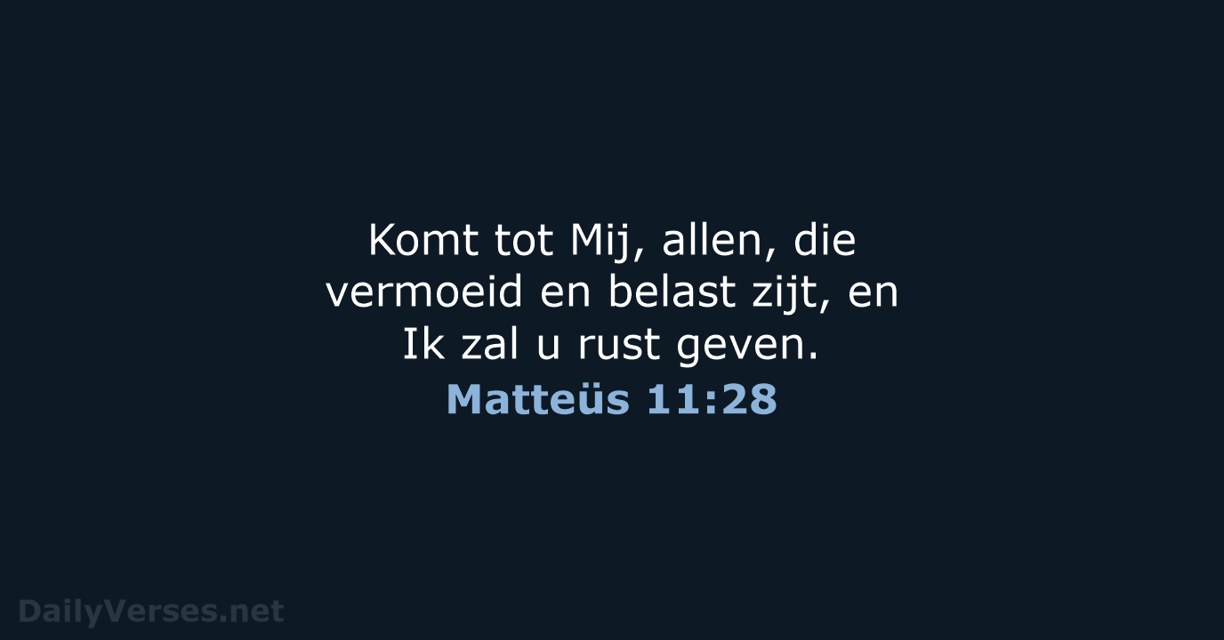 Matteüs 11:28 - NBG