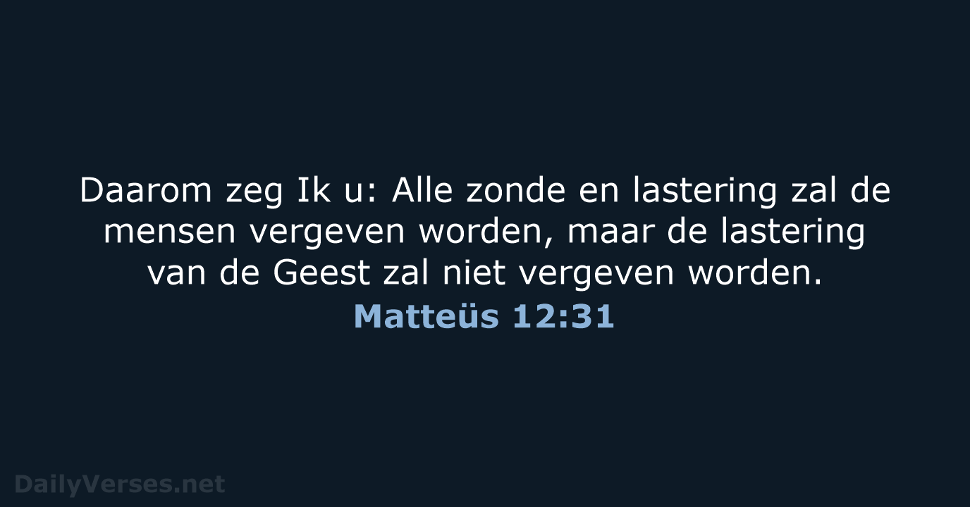 Matteüs 12:31 - NBG