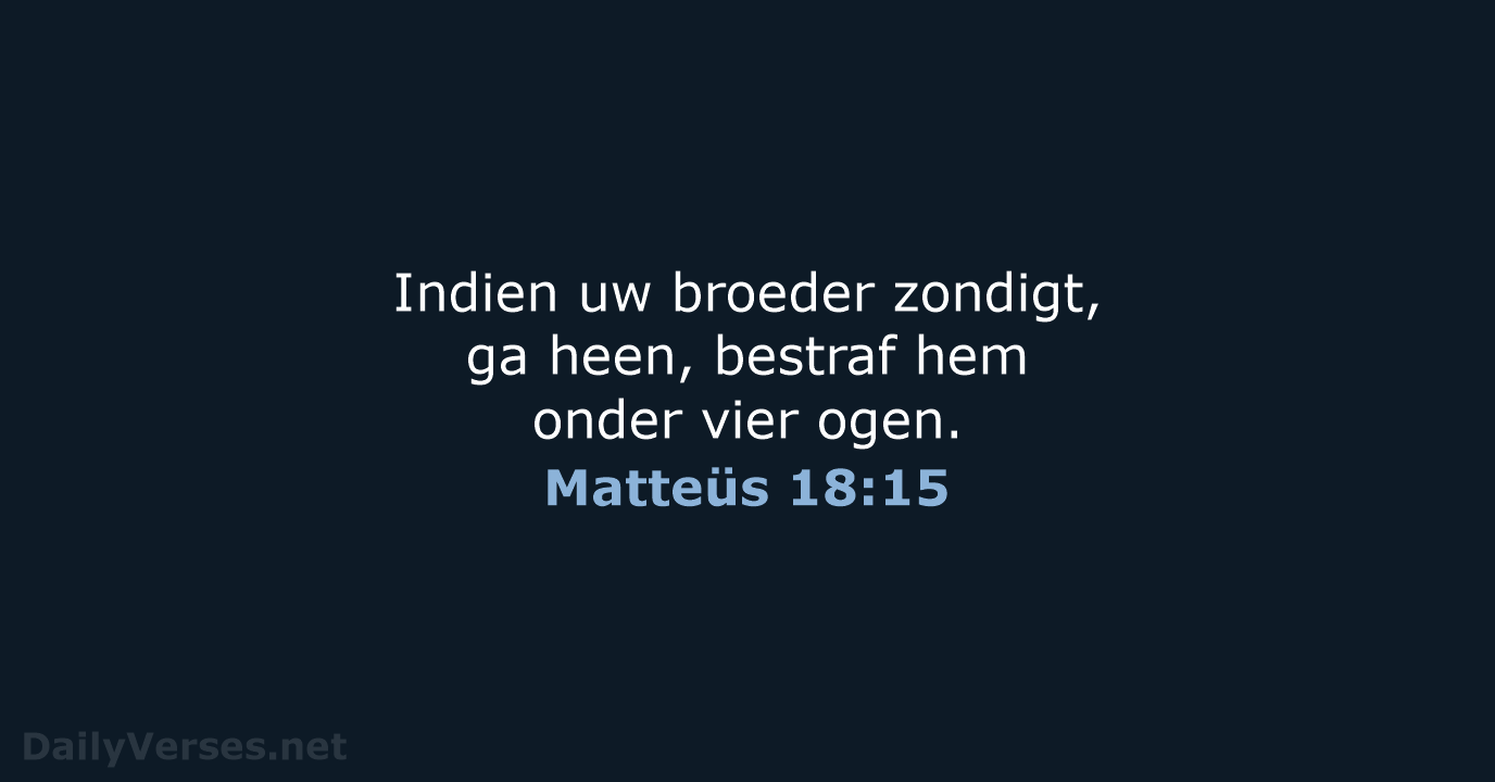 Matteüs 18:15 - NBG