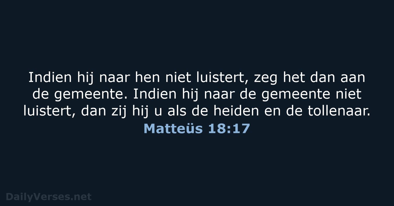 Matteüs 18:17 - NBG