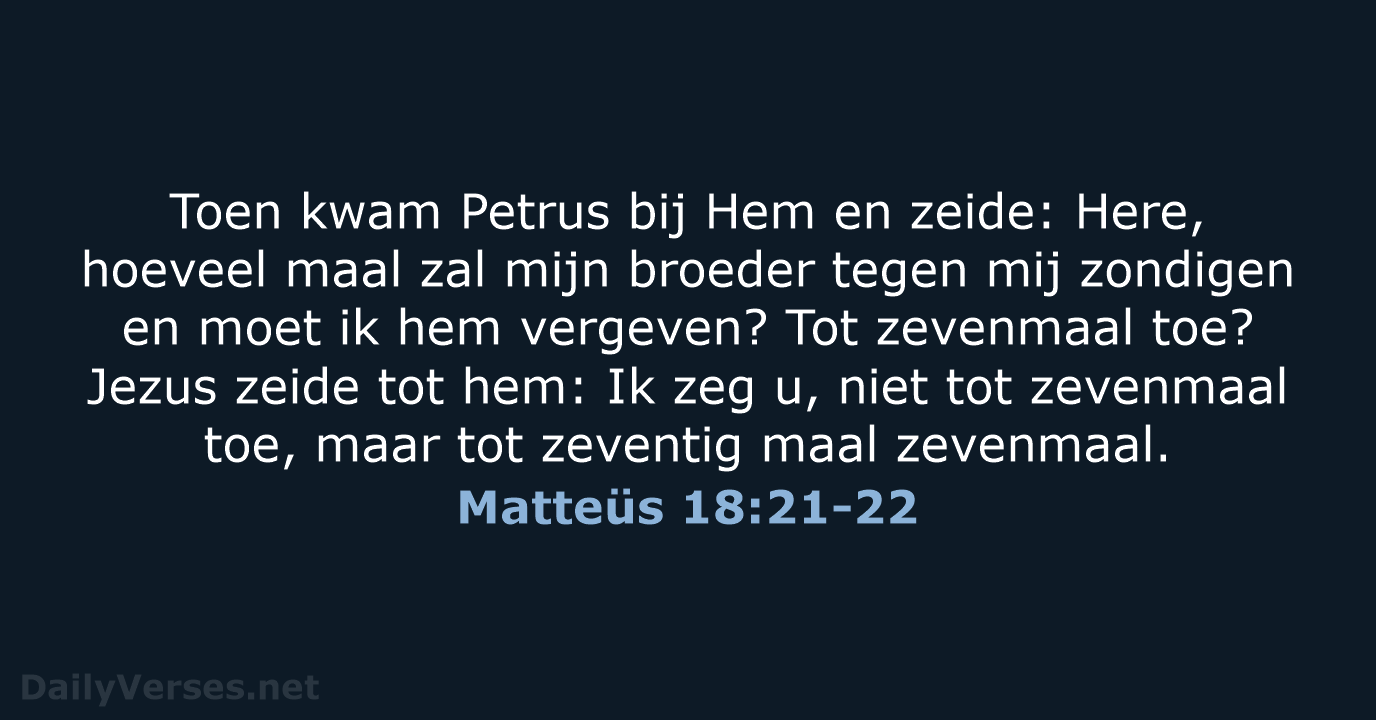Matteüs 18:21-22 - NBG
