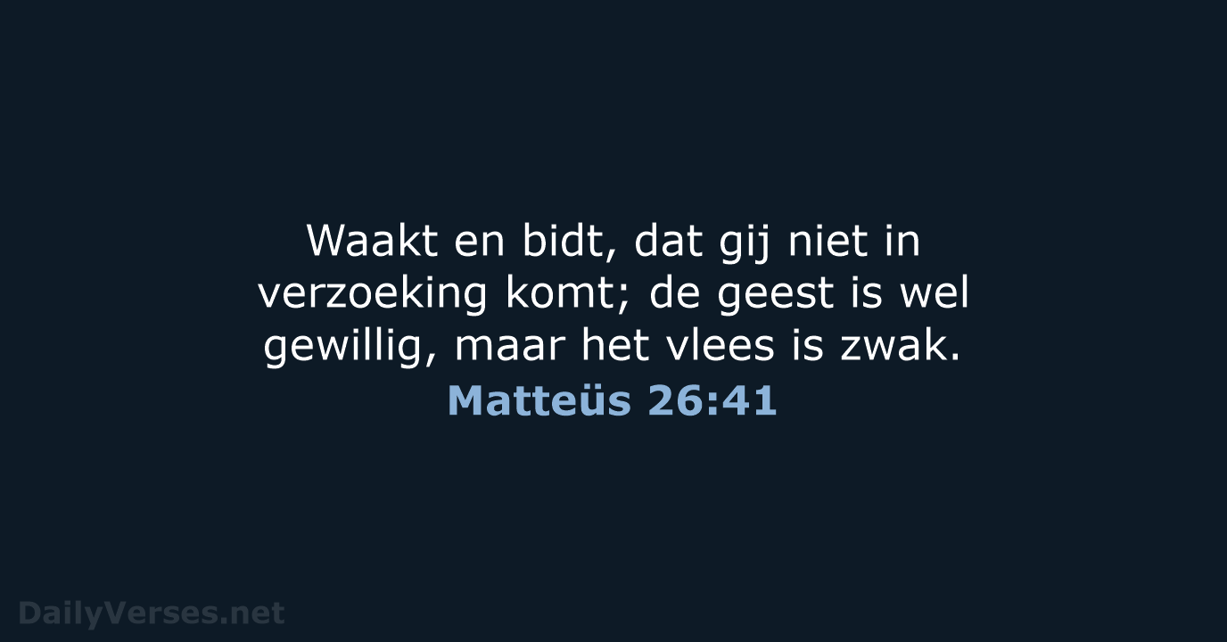 Matteüs 26:41 - NBG