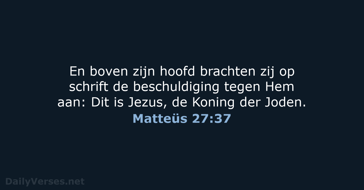 Matteüs 27:37 - NBG