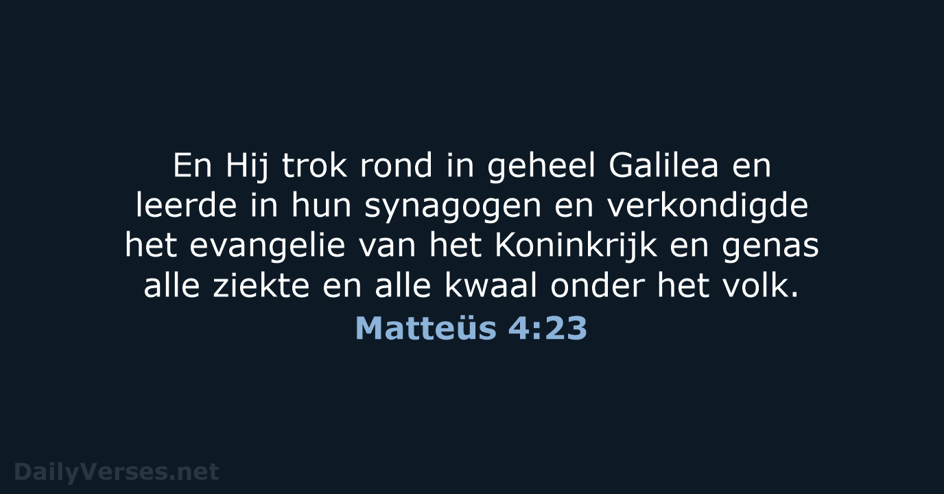 Matteüs 4:23 - NBG