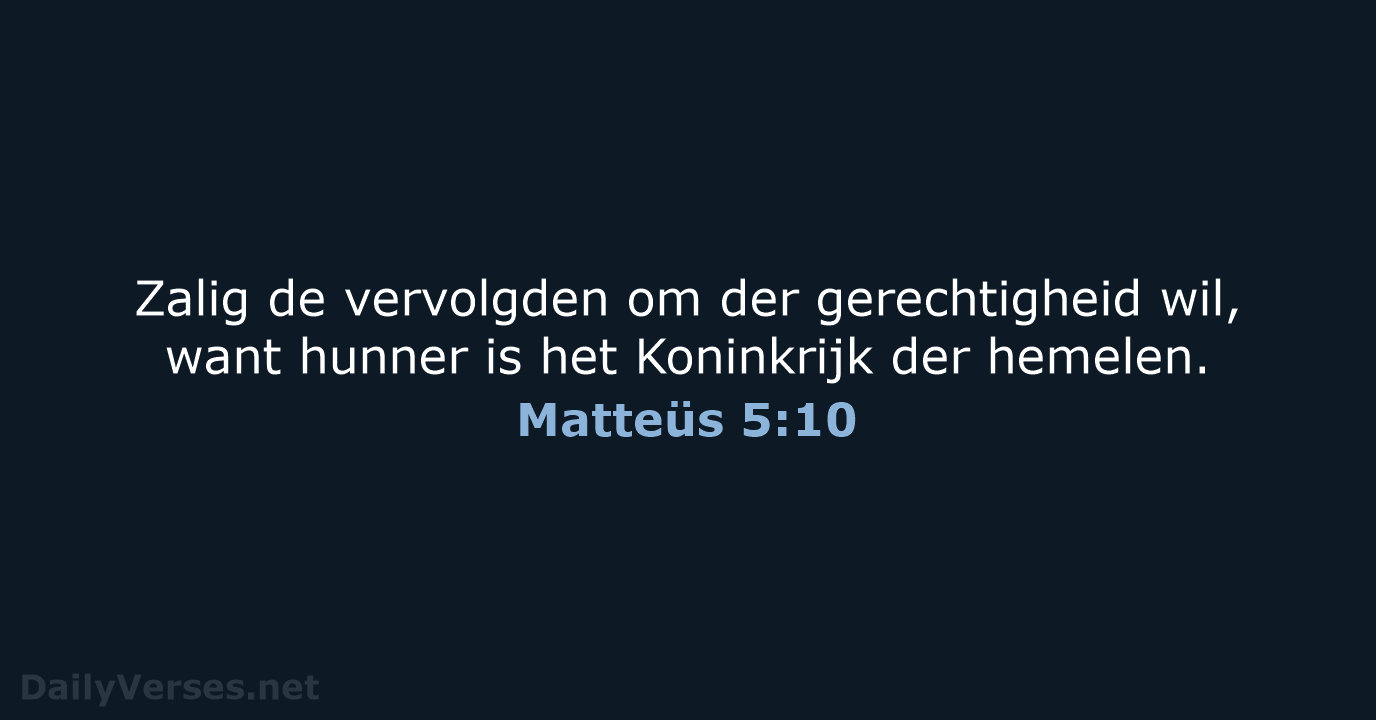 Matteüs 5:10 - NBG