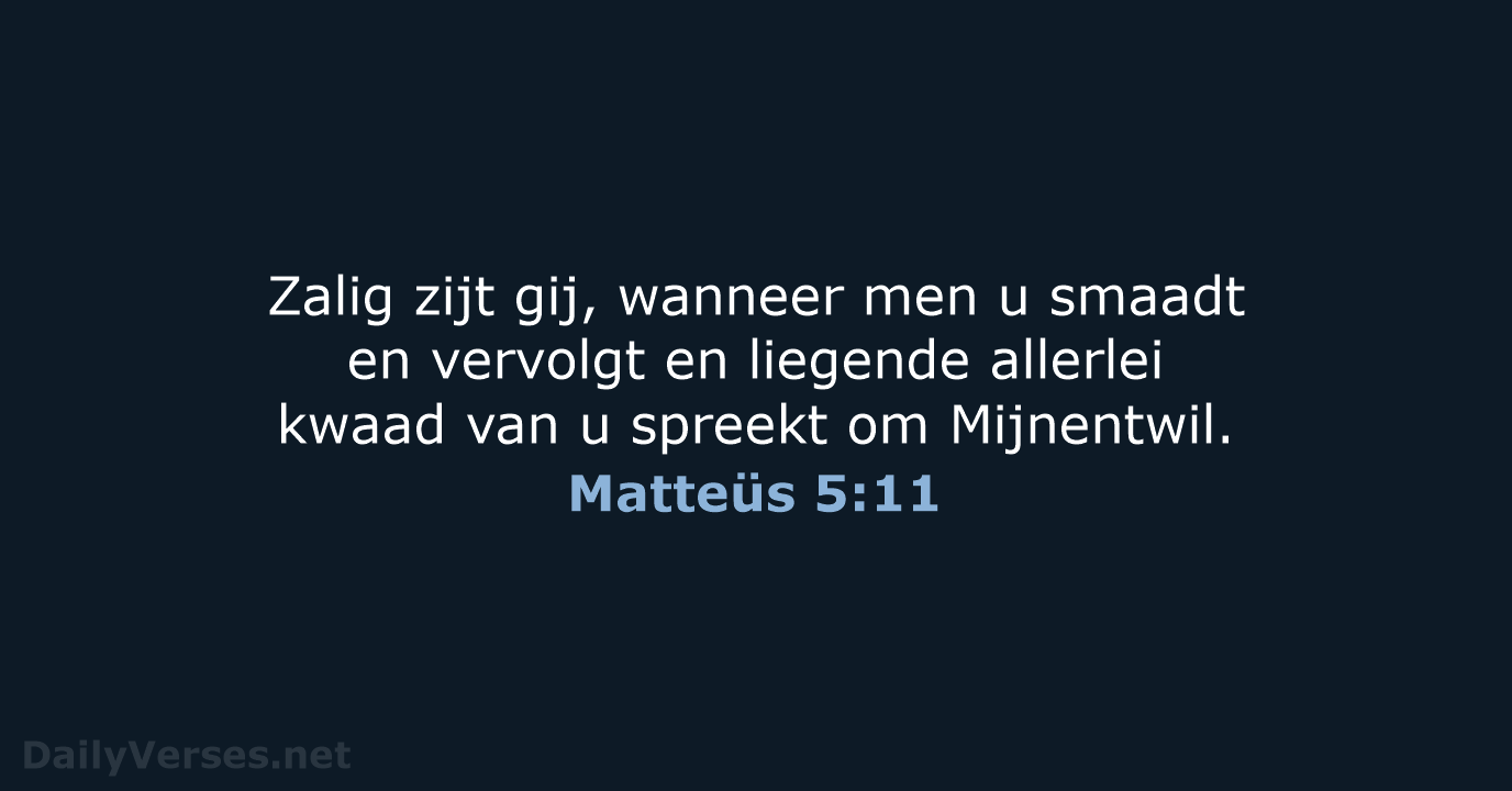 Matteüs 5:11 - NBG