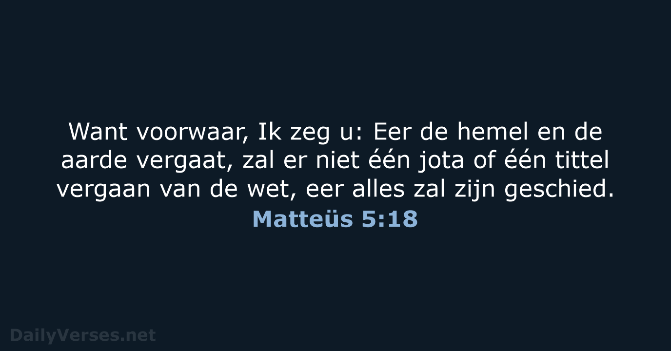 Matteüs 5:18 - NBG