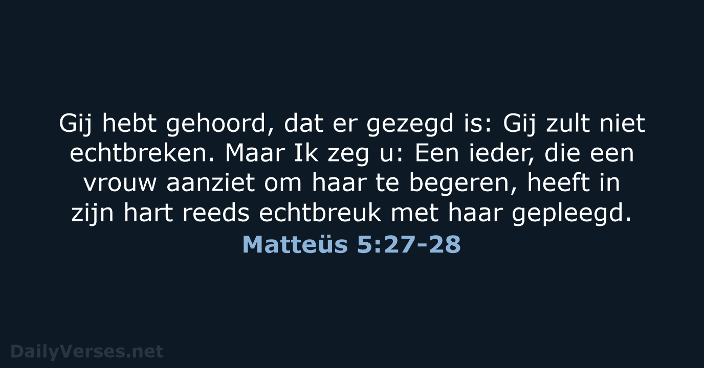 Matteüs 5:27-28 - NBG