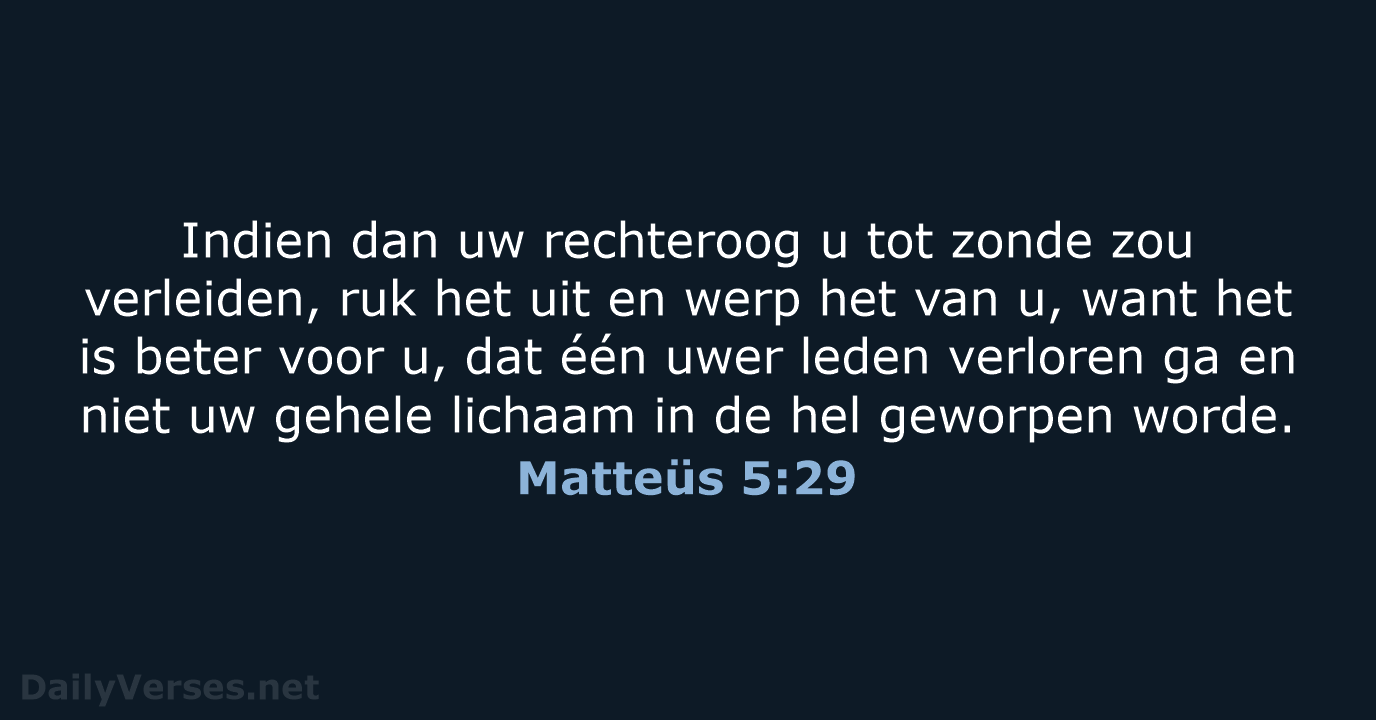 Matteüs 5:29 - NBG