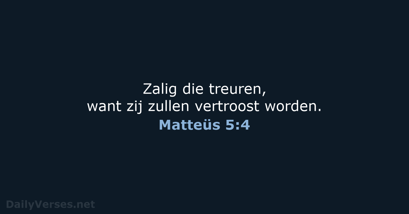 Matteüs 5:4 - NBG