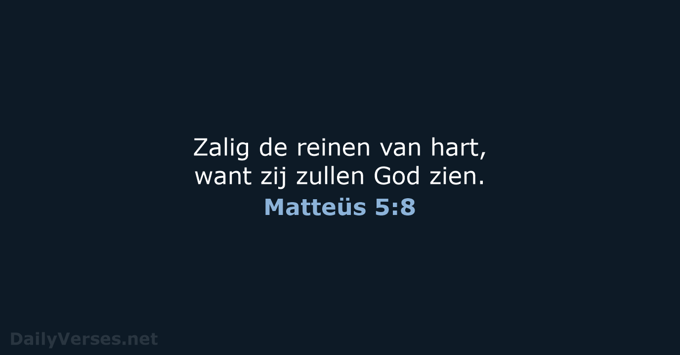 Matteüs 5:8 - NBG