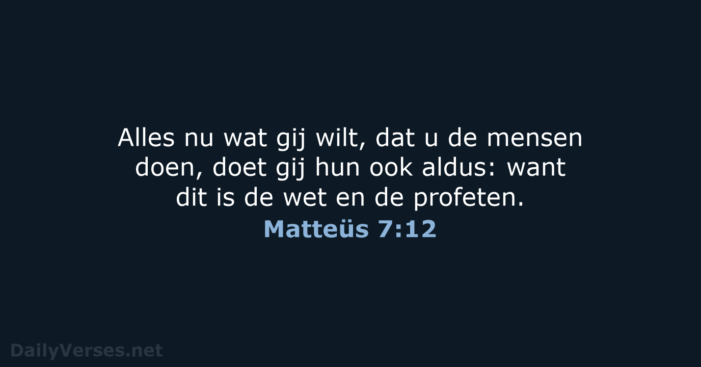 Matteüs 7:12 - NBG