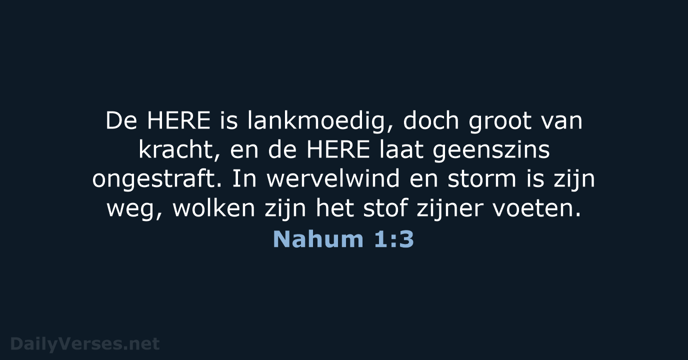 Nahum 1:3 - NBG