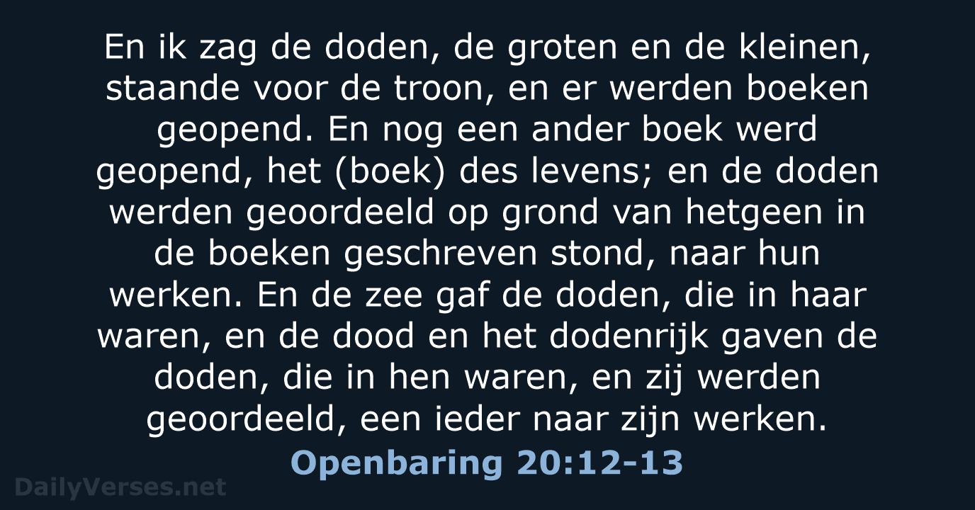 Openbaring 20:12-13 - NBG