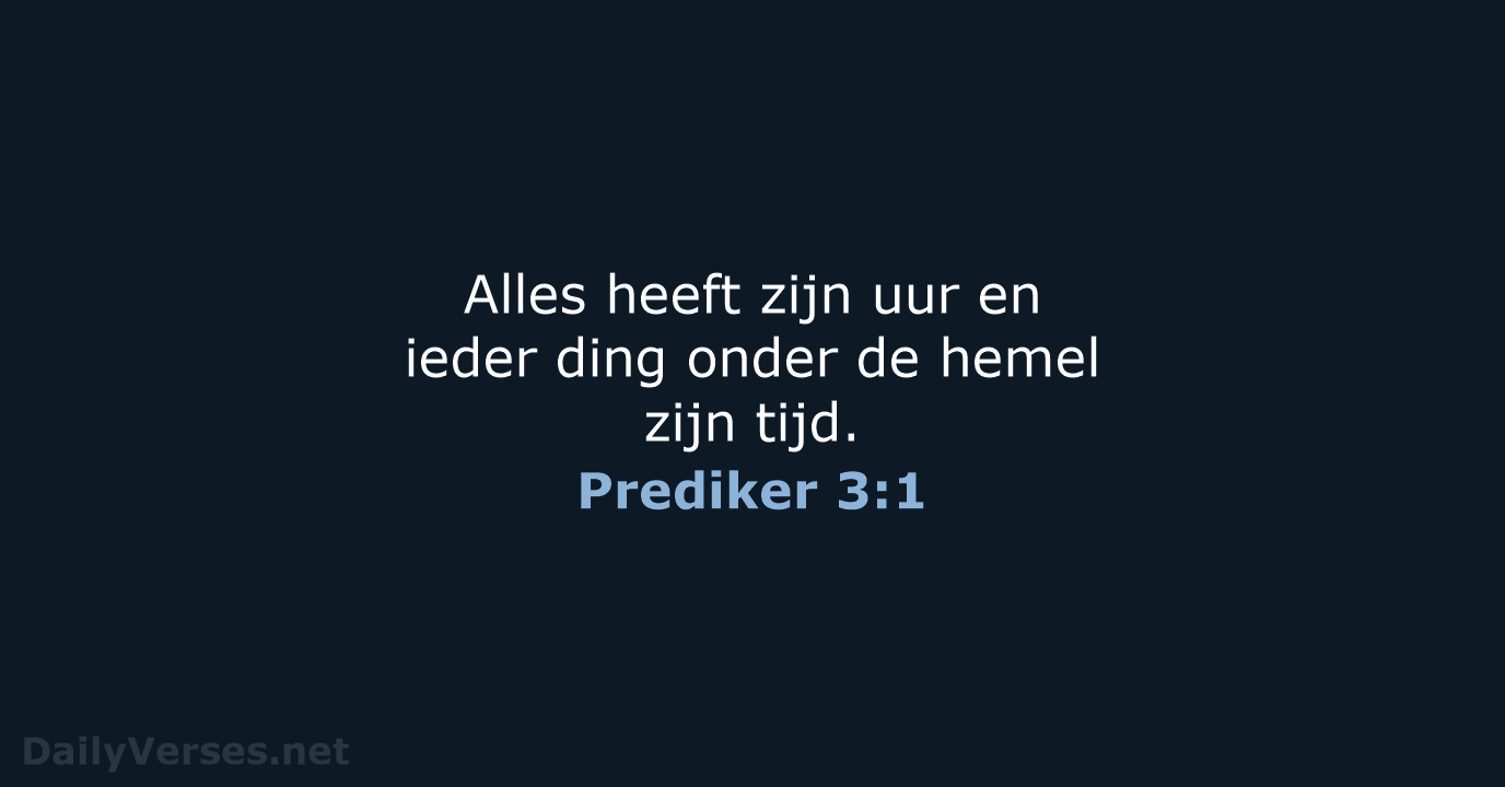 Prediker 3:1 - NBG