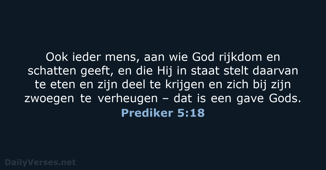 Prediker 5:18 - NBG