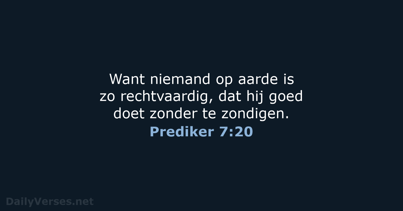Prediker 7:20 - NBG