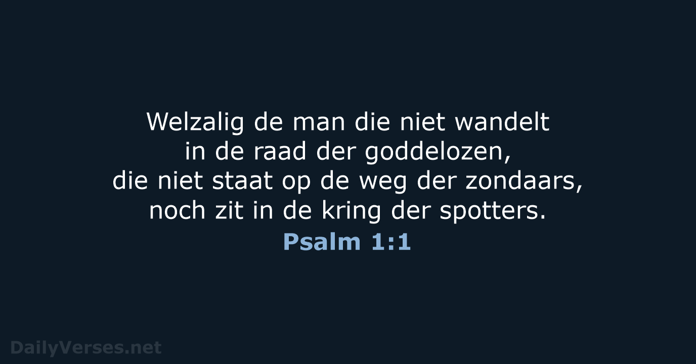 Psalm 1:1 - NBG