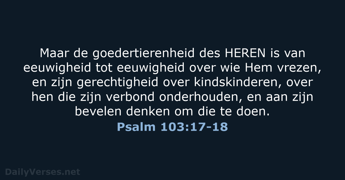 Psalm 103:17-18 - NBG