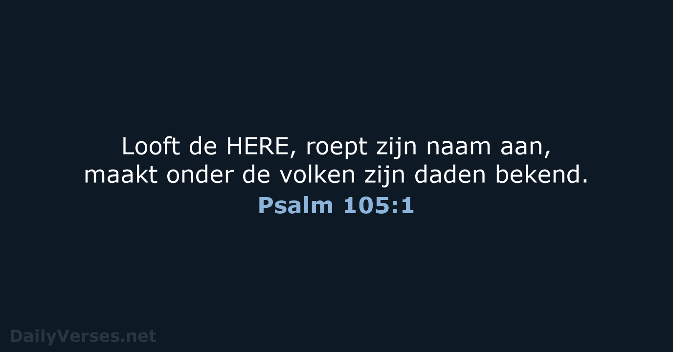 Psalm 105:1 - NBG