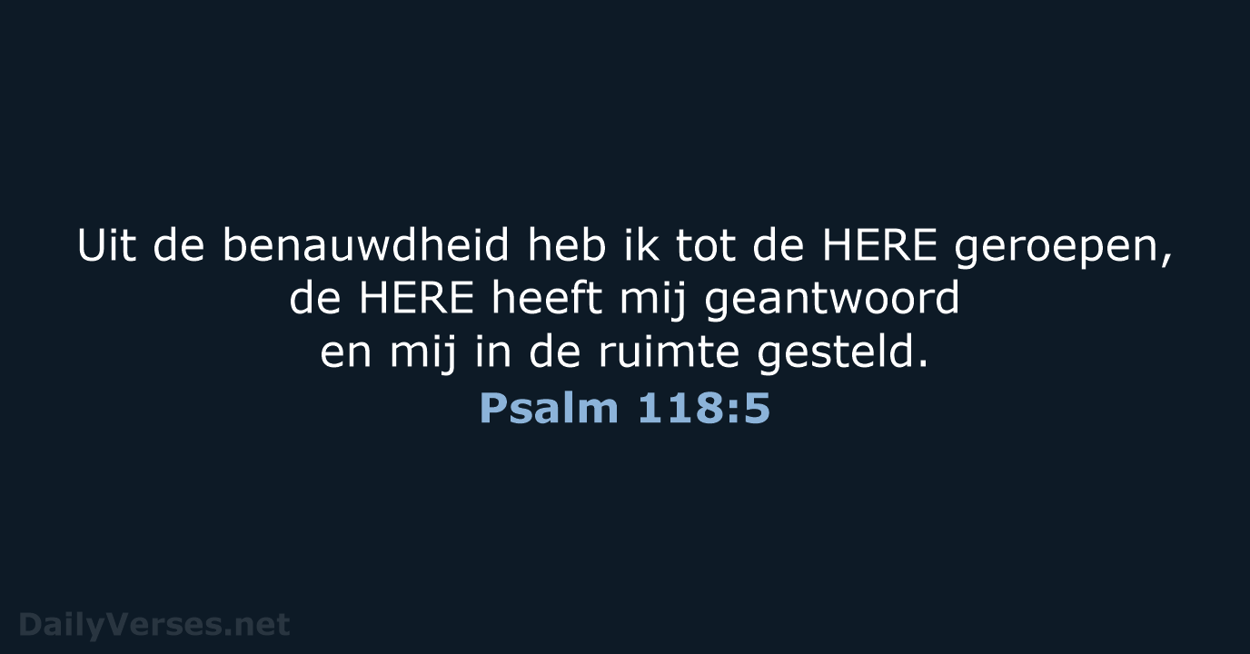 Psalm 118:5 - NBG