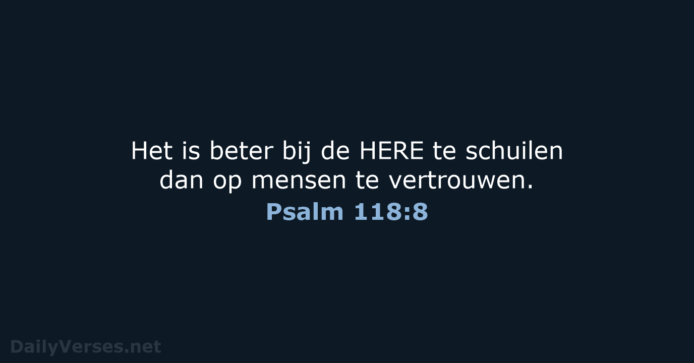 Psalm 118:8 - NBG