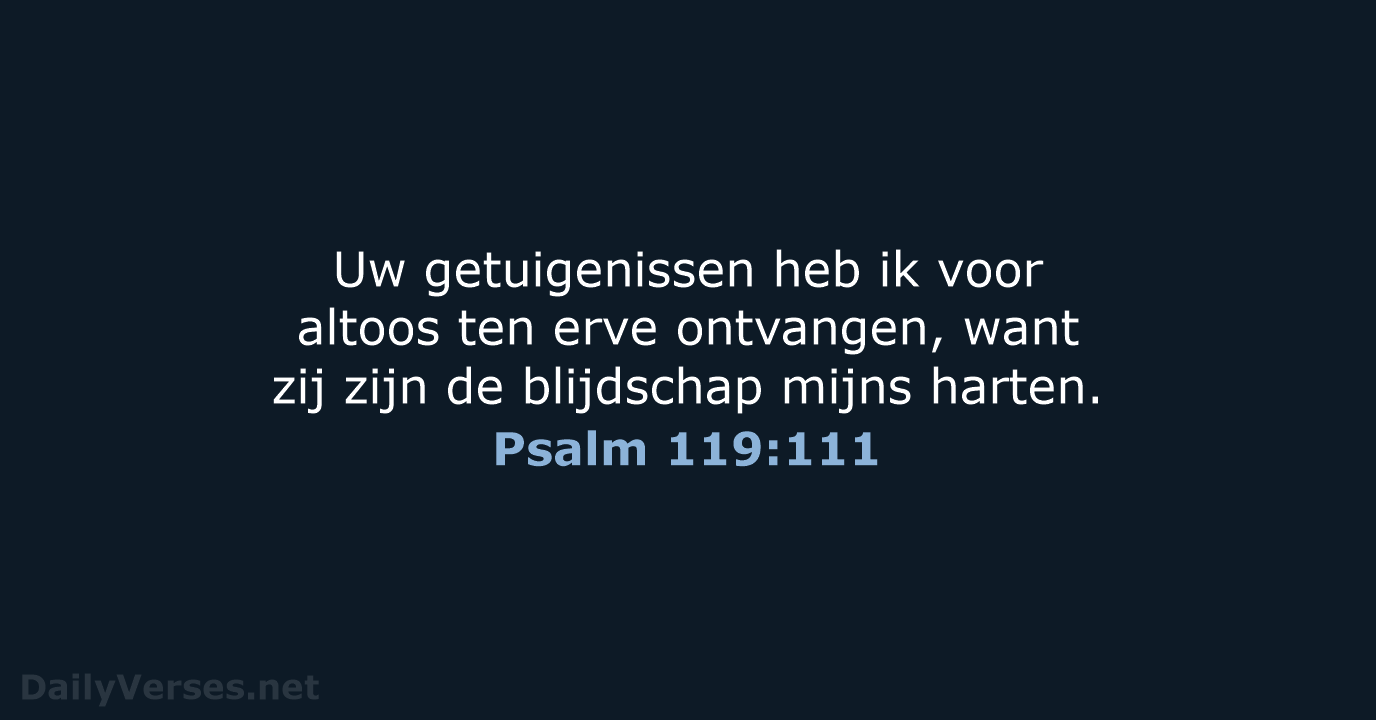 Psalm 119:111 - NBG