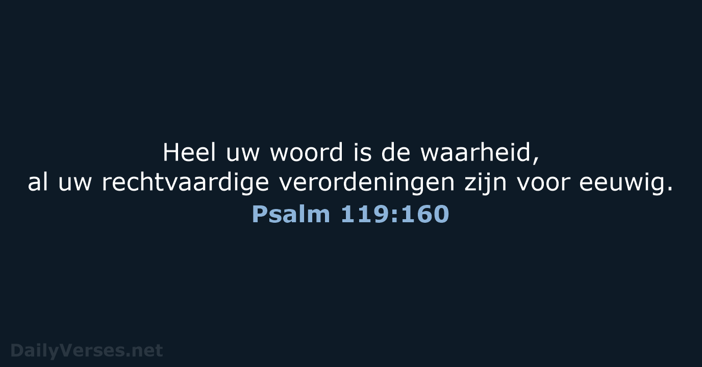Psalm 119:160 - NBG