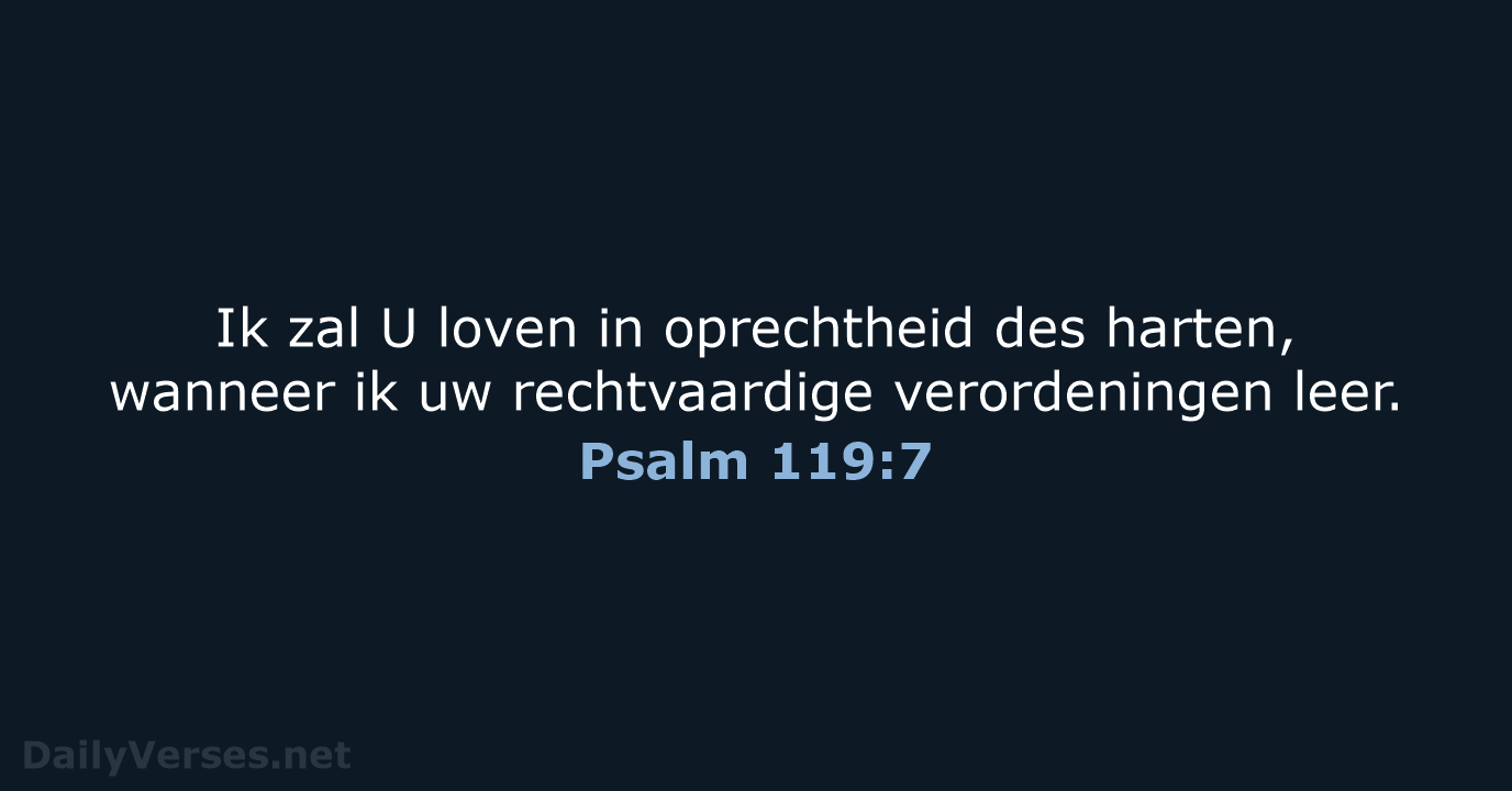 Psalm 119:7 - NBG