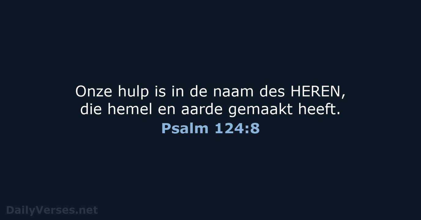 Psalm 124:8 - NBG