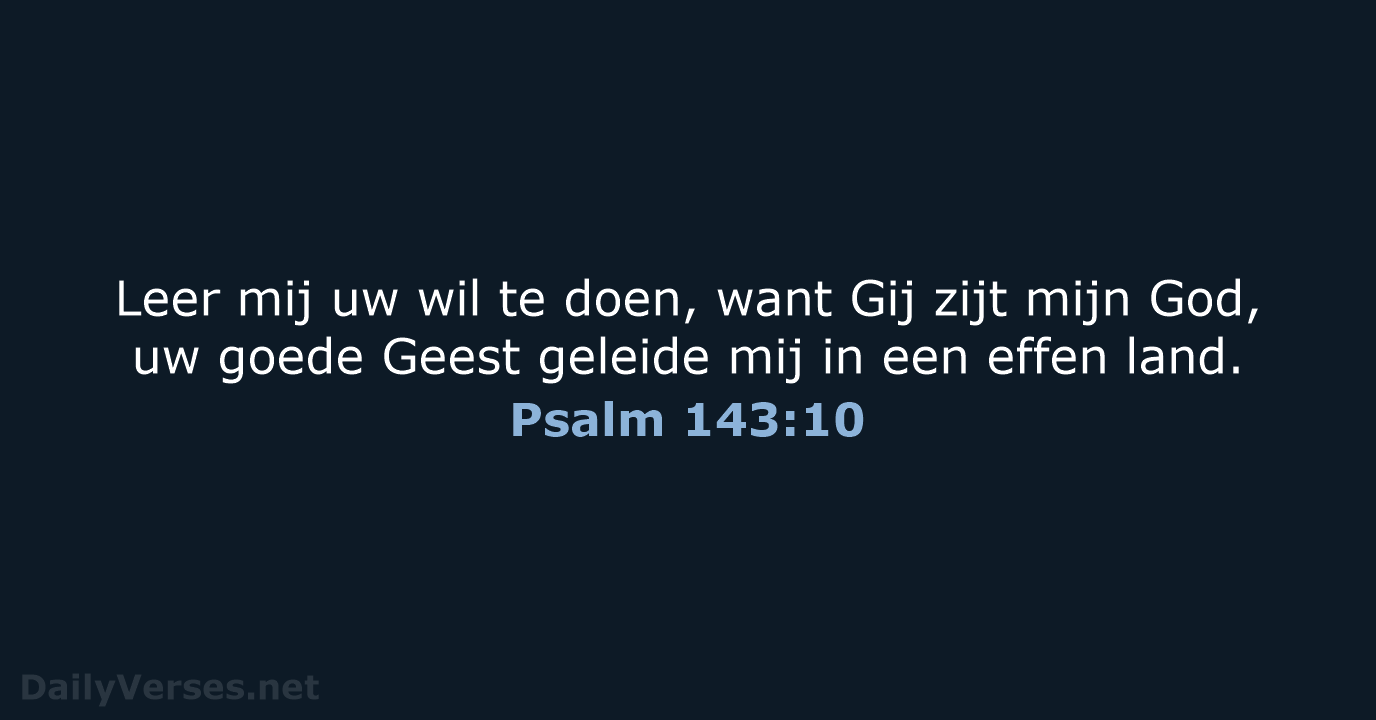 Psalm 143:10 - NBG