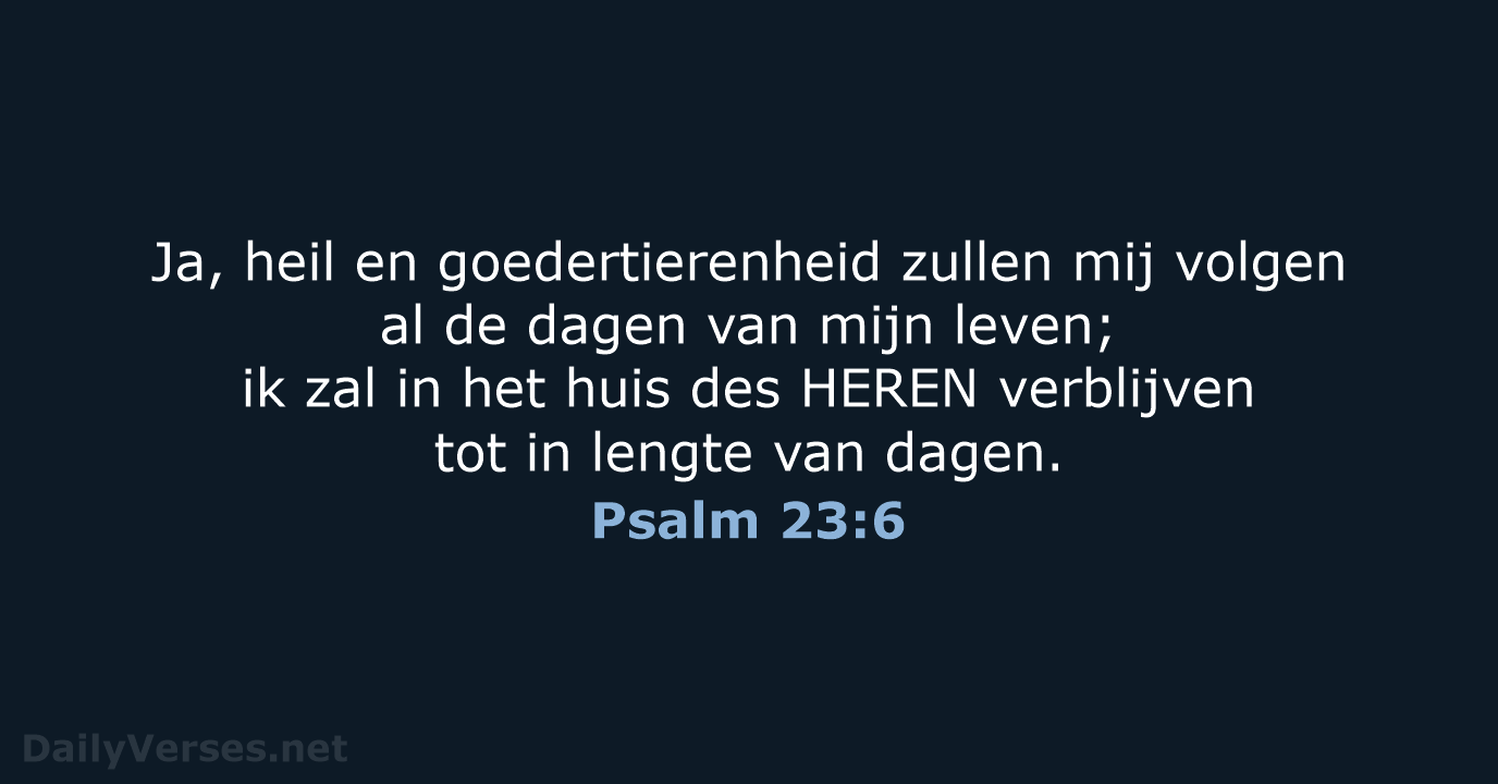 Psalm 23:6 - NBG