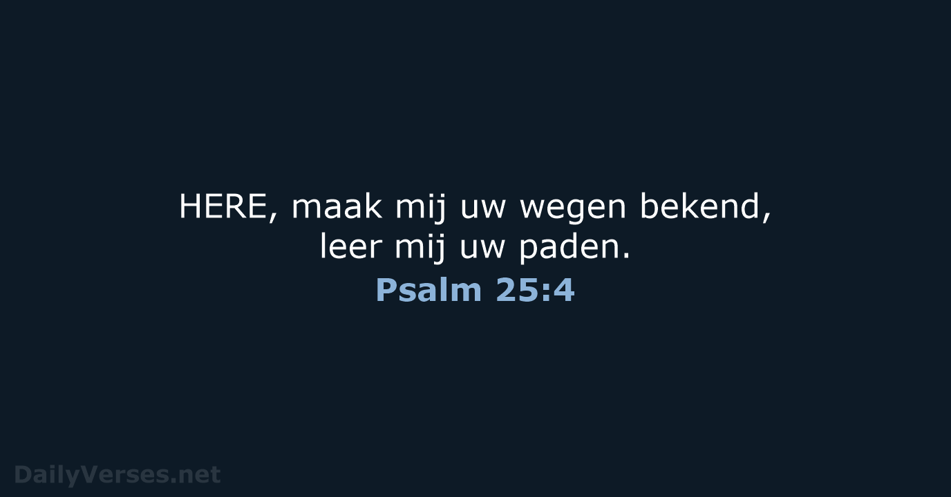 Psalm 25:4 - NBG