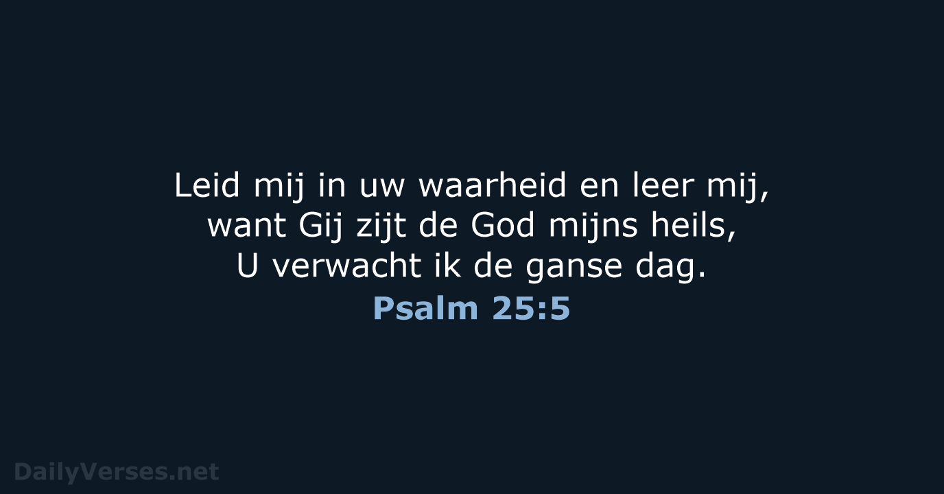 Psalm 25:5 - NBG