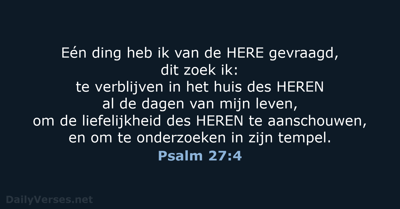 Psalm 27:4 - NBG