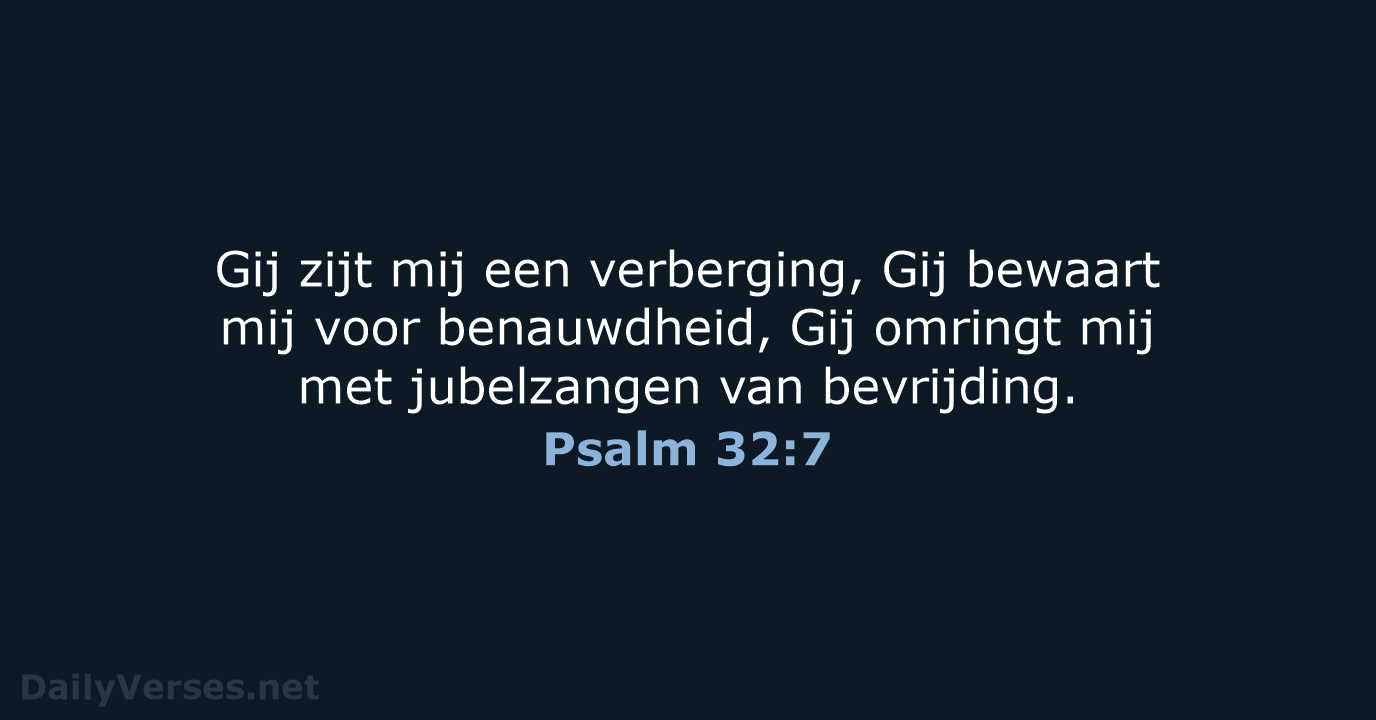 Psalm 32:7 - NBG