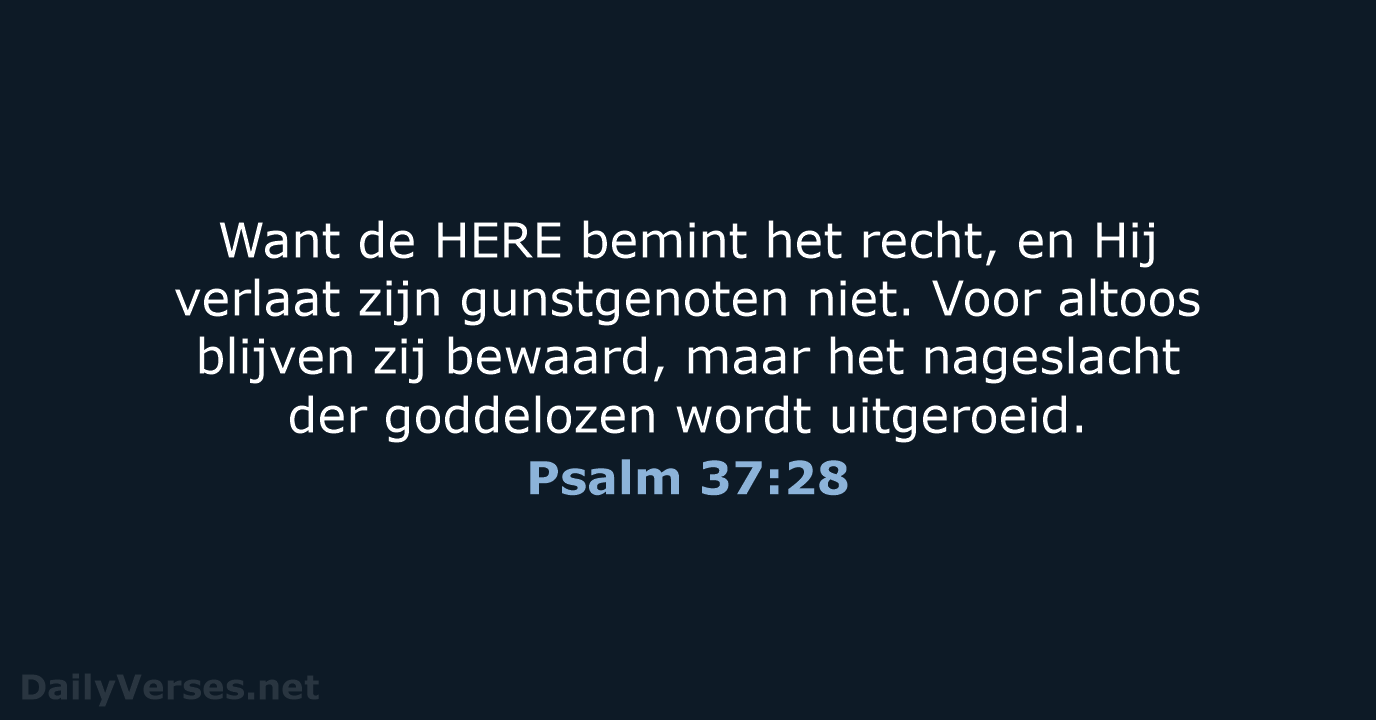 Psalm 37:28 - NBG