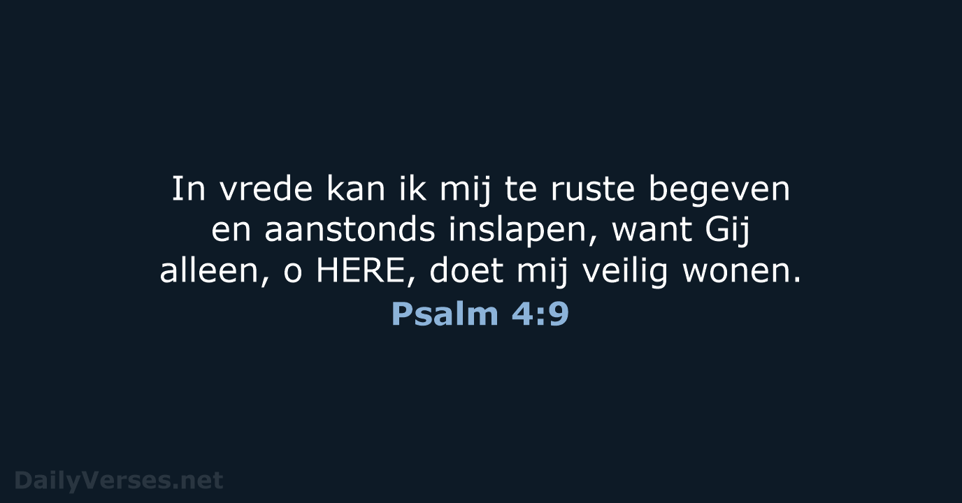 Psalm 4:9 - NBG