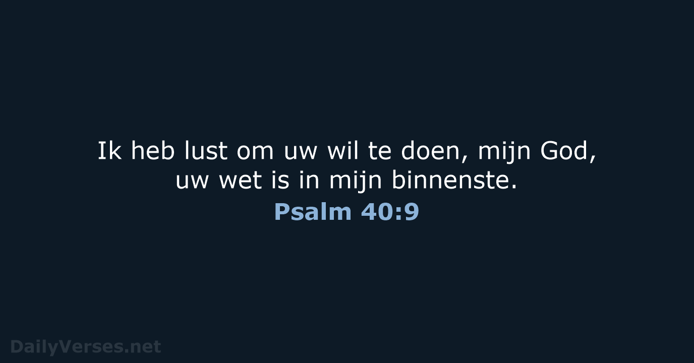 Psalm 40:9 - NBG