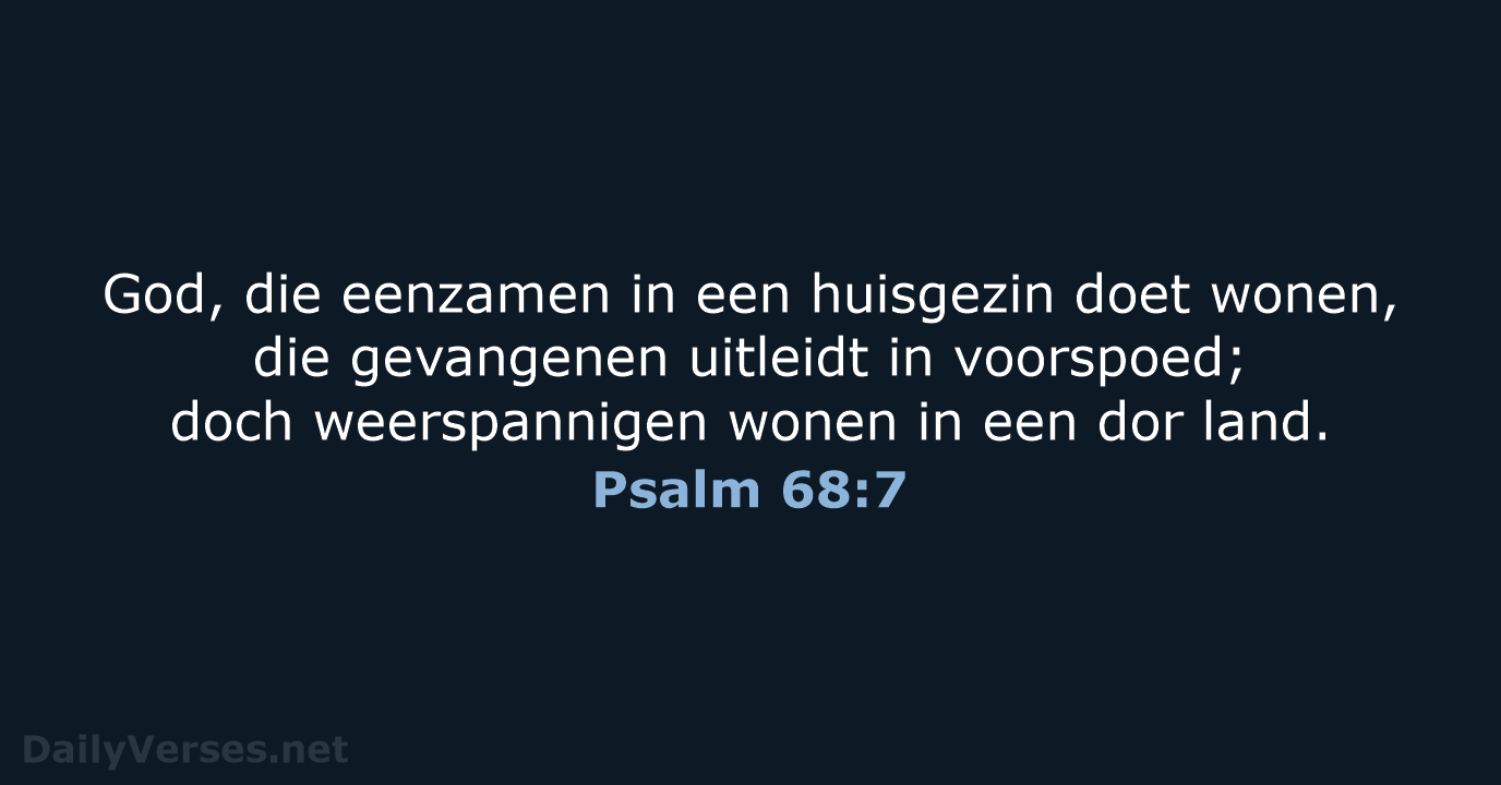 Psalm 68:7 - NBG