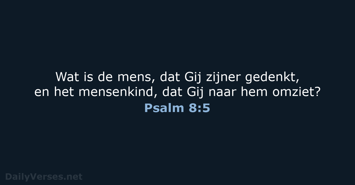 Psalm 8:5 - NBG