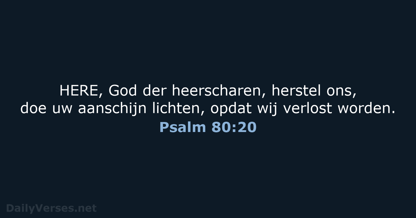 Psalm 80:20 - NBG