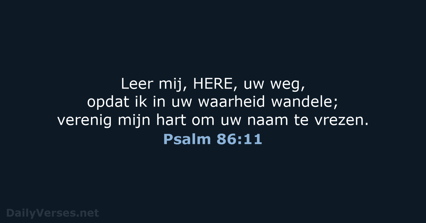 Psalm 86:11 - NBG
