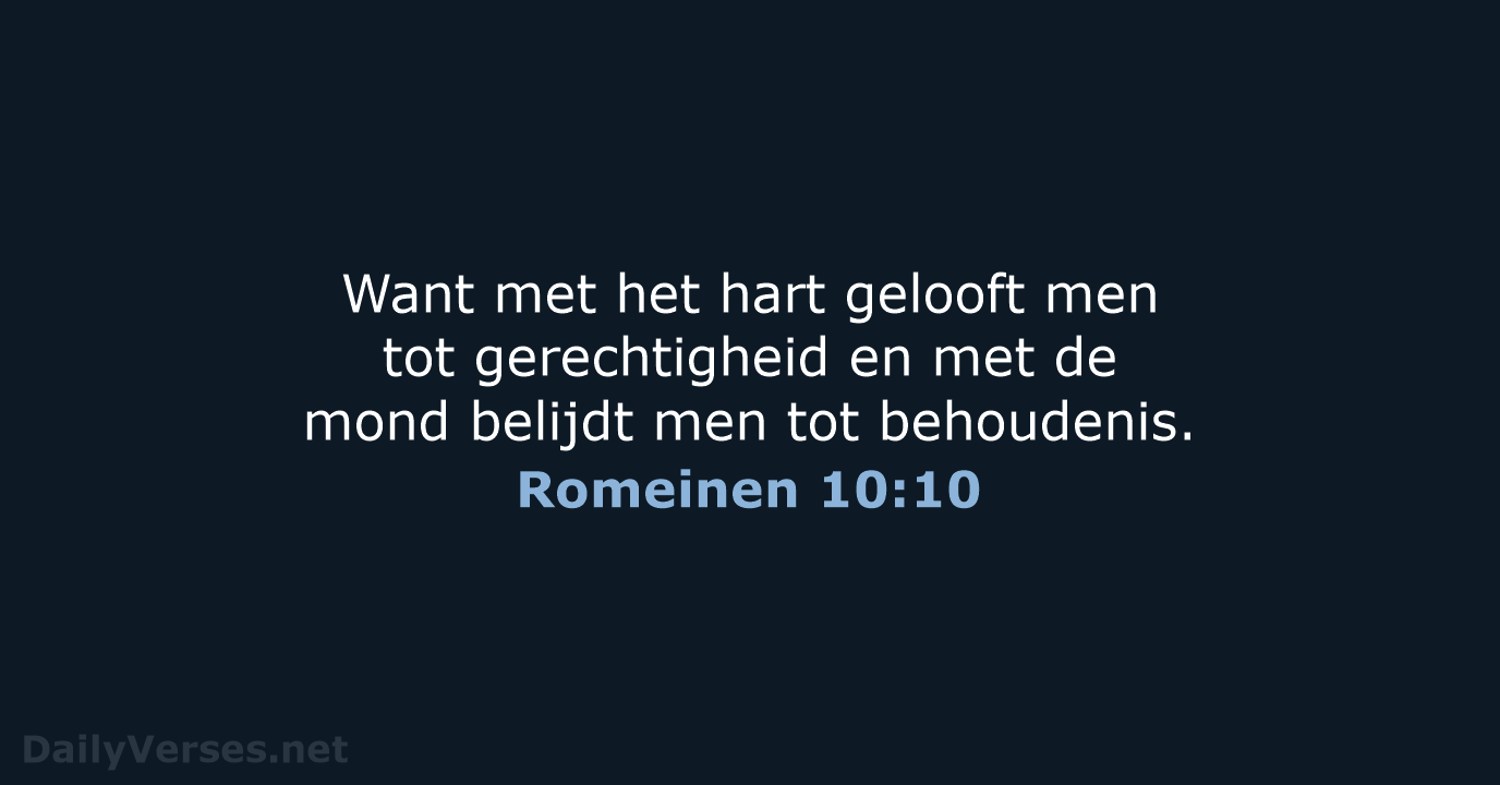 Romeinen 10:10 - NBG