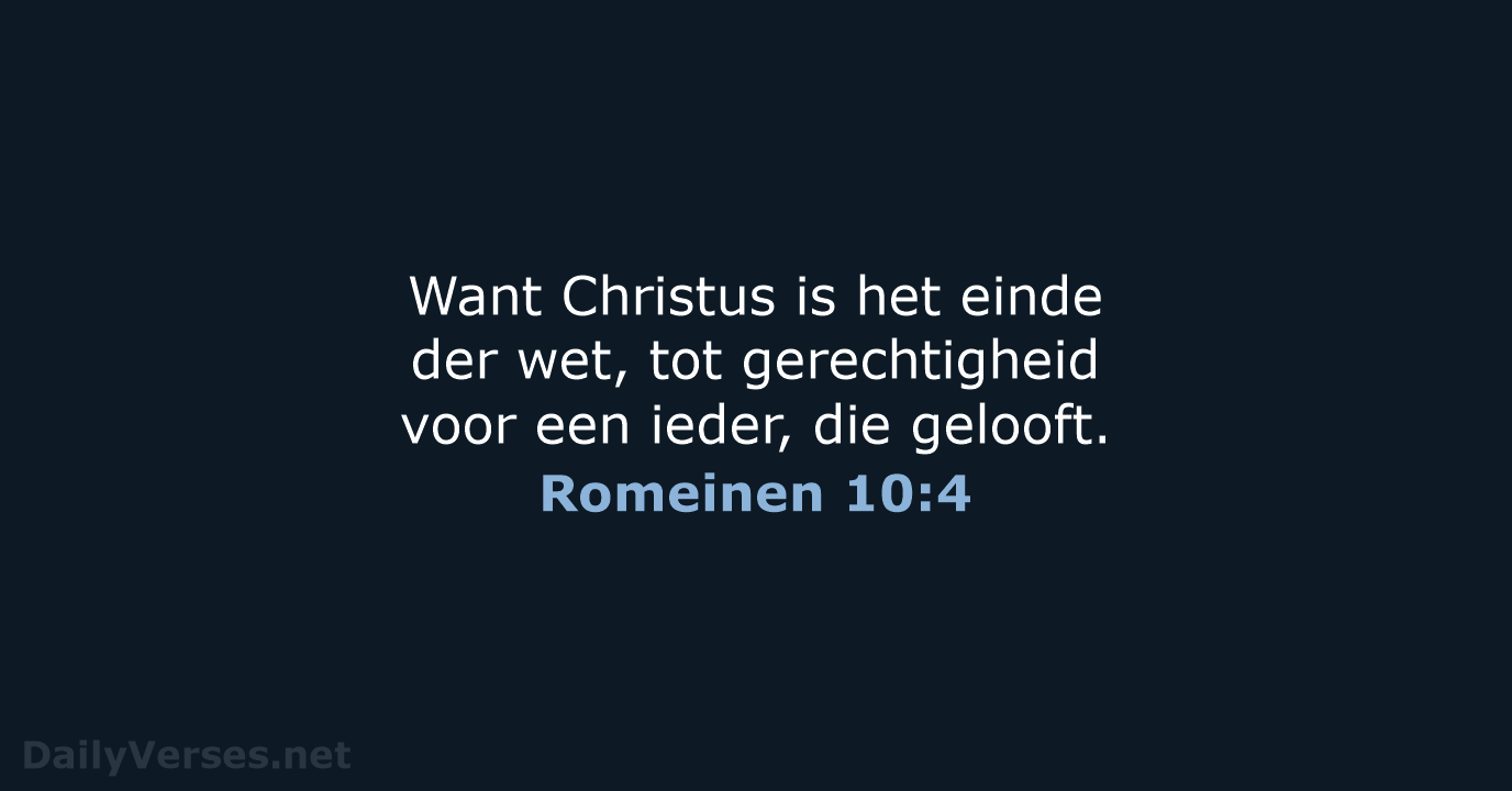 Romeinen 10:4 - NBG