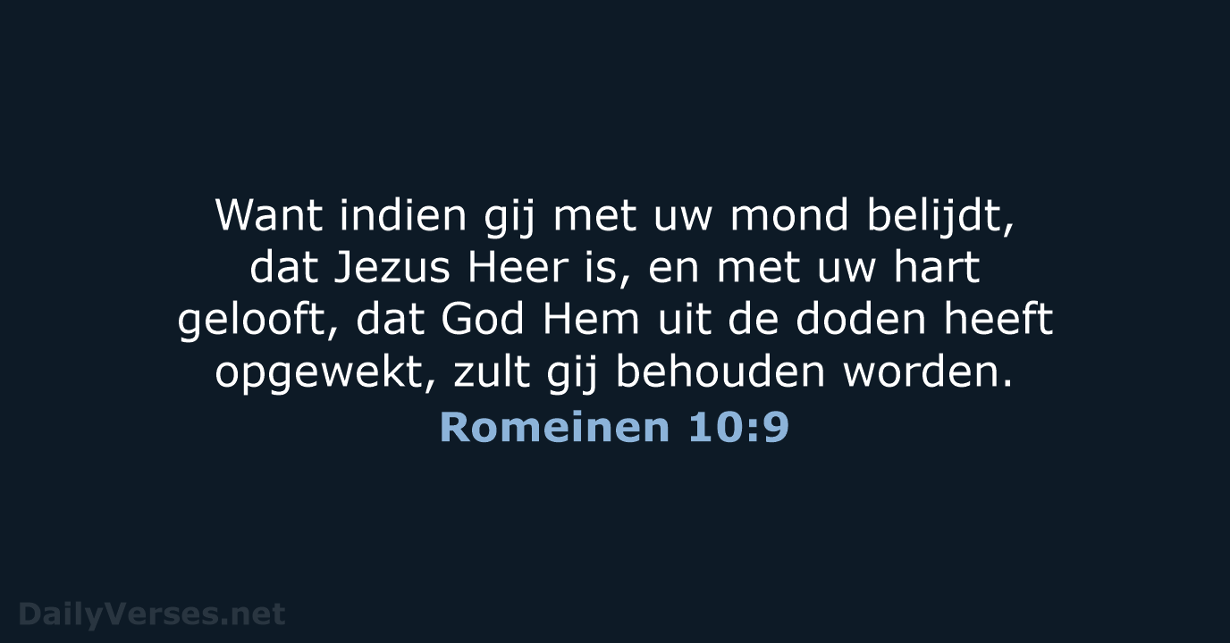 Romeinen 10:9 - NBG
