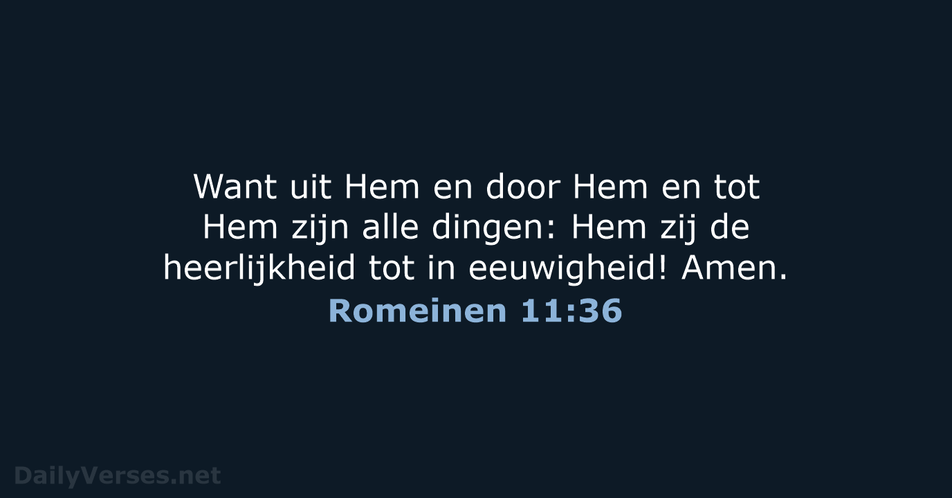 Romeinen 11:36 - NBG