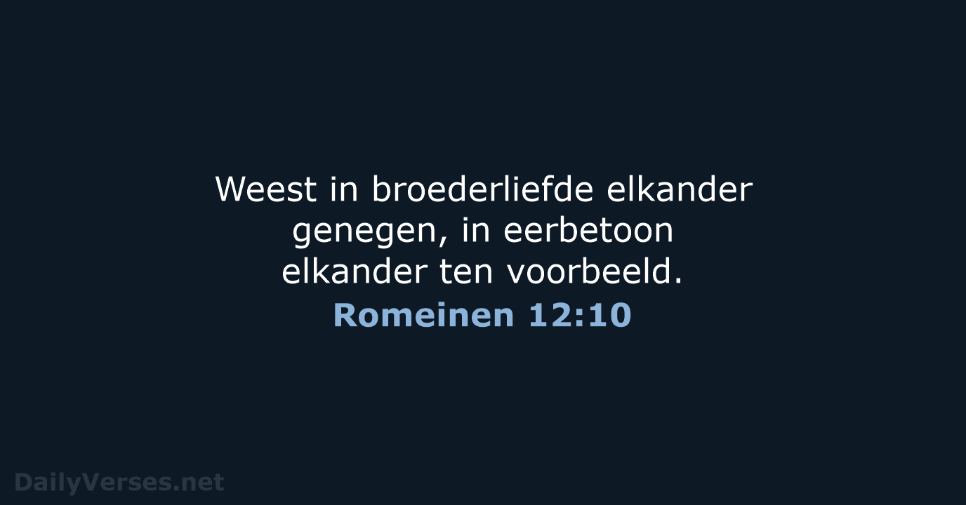 Romeinen 12:10 - NBG